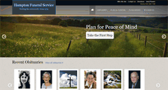 Desktop Screenshot of hamptonfuneralnc.com