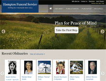 Tablet Screenshot of hamptonfuneralnc.com